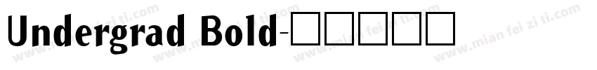 Undergrad Bold字体转换
